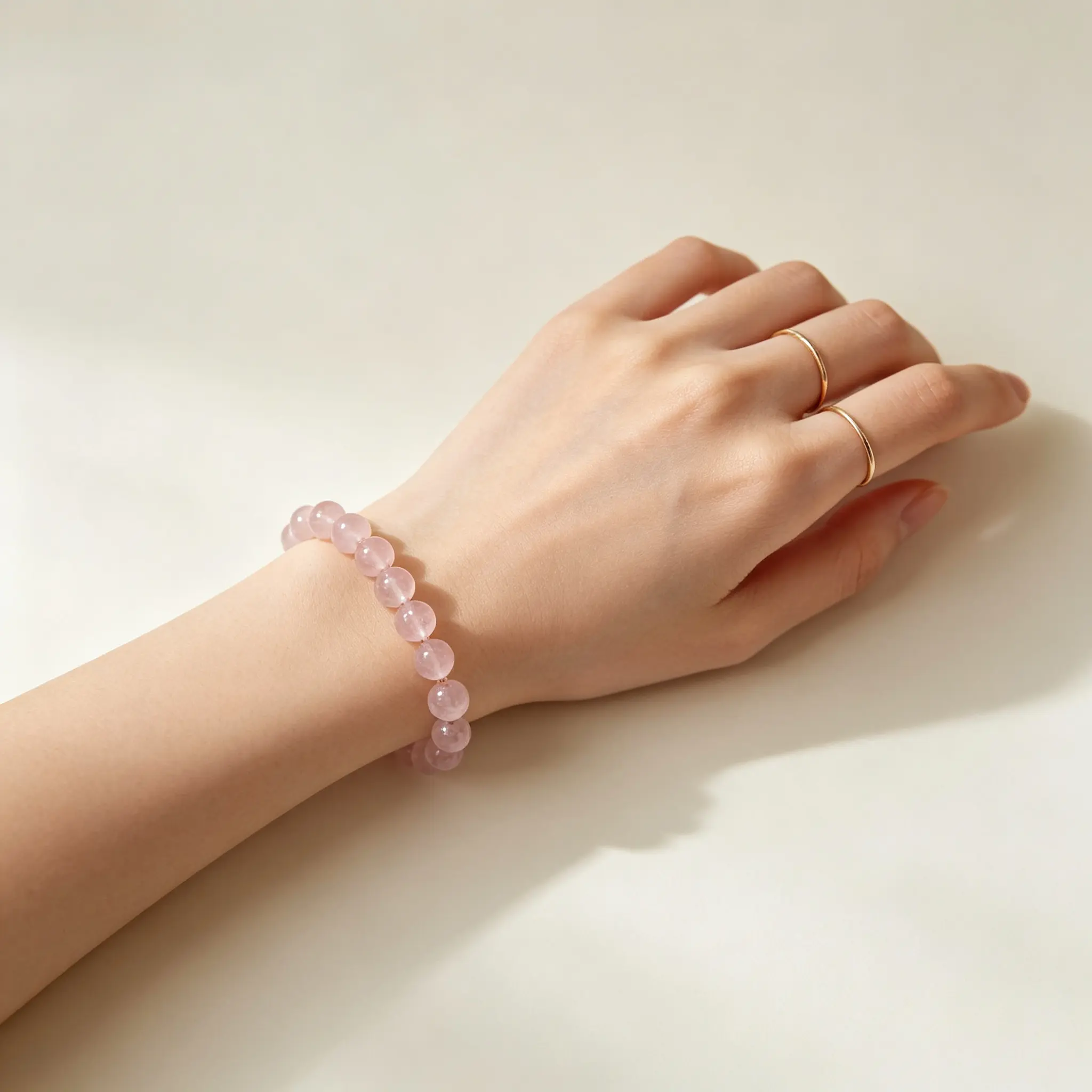 Rose Quartz Bracelet | Natural Heart Chakra Gemstone Jewelry | Koreli